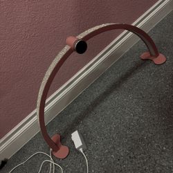 Moon Nail Light Pink With Rhinestones Medium Size