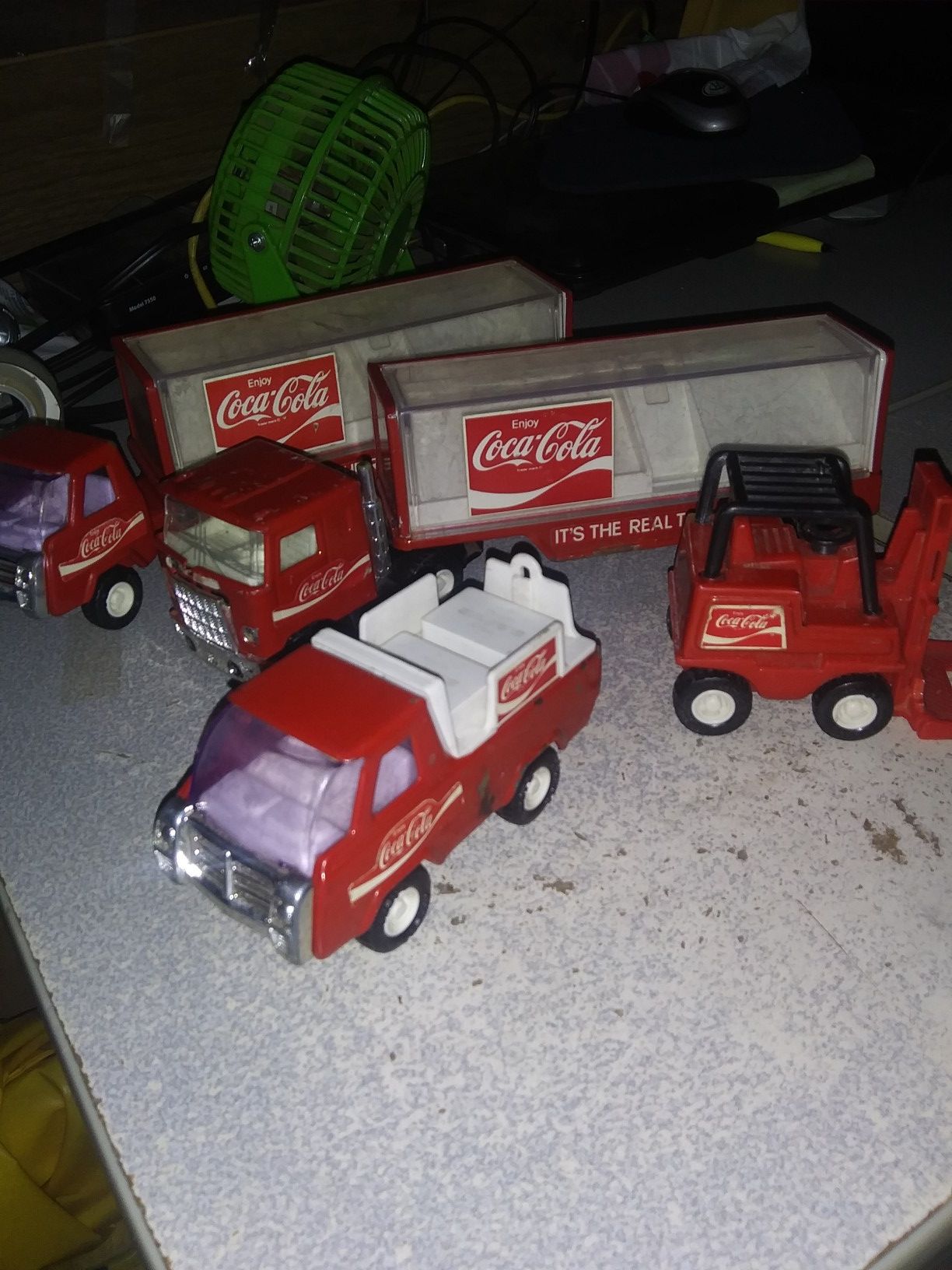 1970s vintage coca cola toy trucks