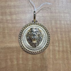 14k Solid Lion Pendant 