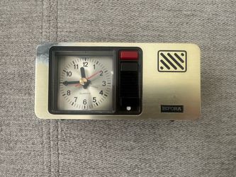 Vintage Alarm Clock Quartz Small Plastic Desk Traveling Bifora