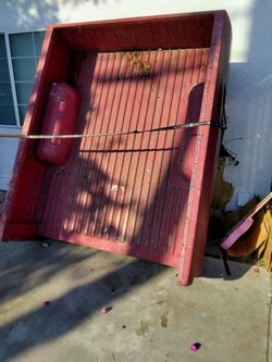 Nissan Red Truck Bed