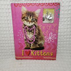 I love kittens comes with tags for her kittens . Teaches care of a new kitten . Hardback like new condition.  96 pages  teaches how to make toys . 