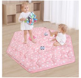 Moonsea Pink play mat with white stars #baby #kids