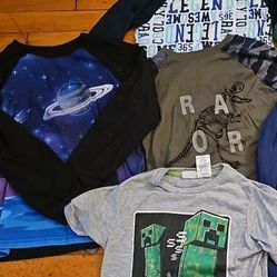Lot Of 5 Boys Shirts Size 8