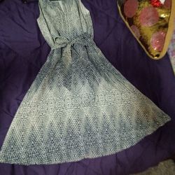 Chic Silk White Snakeskin Dress Xs/P