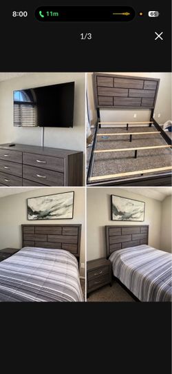 Queen size bed dresser & night stand