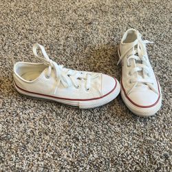 Kids white Converse shoes