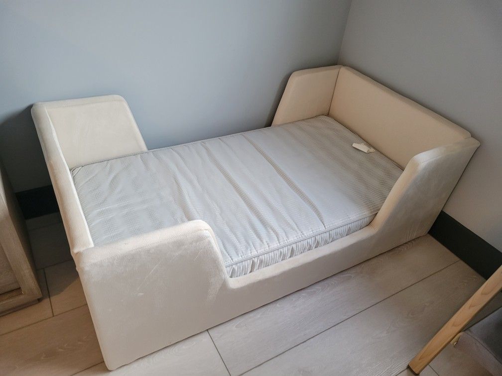 Toddler Bed For Kids Ages 2 - 6 Khaki
