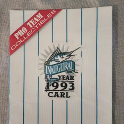Authentic 1993 Florida Marlins Inaugural Season Embroidered Sleeve Emblem "CARL" Patch