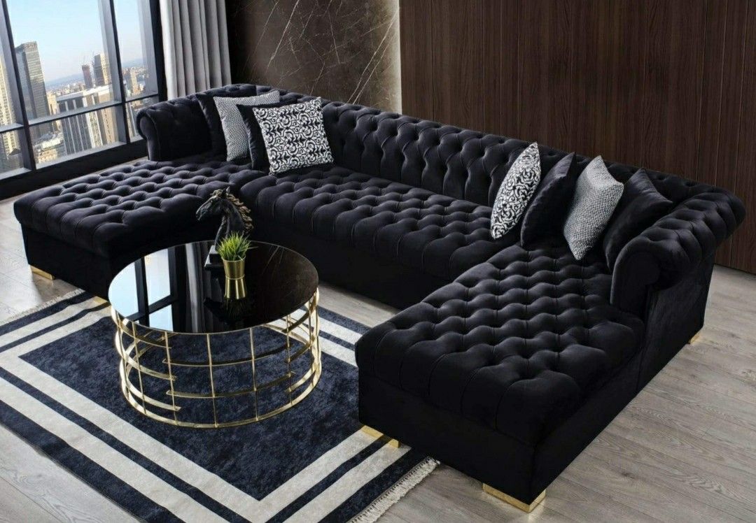 Sheffield Luxury Black Sectional