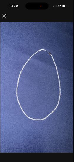 $60 Tennis Chain 18k White Gold Plated