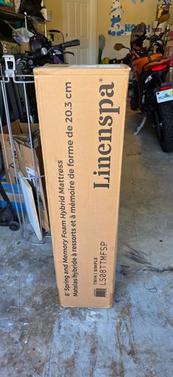 Linenspa 8" Spring and Memory Foam Hybrid Mattress Twin
