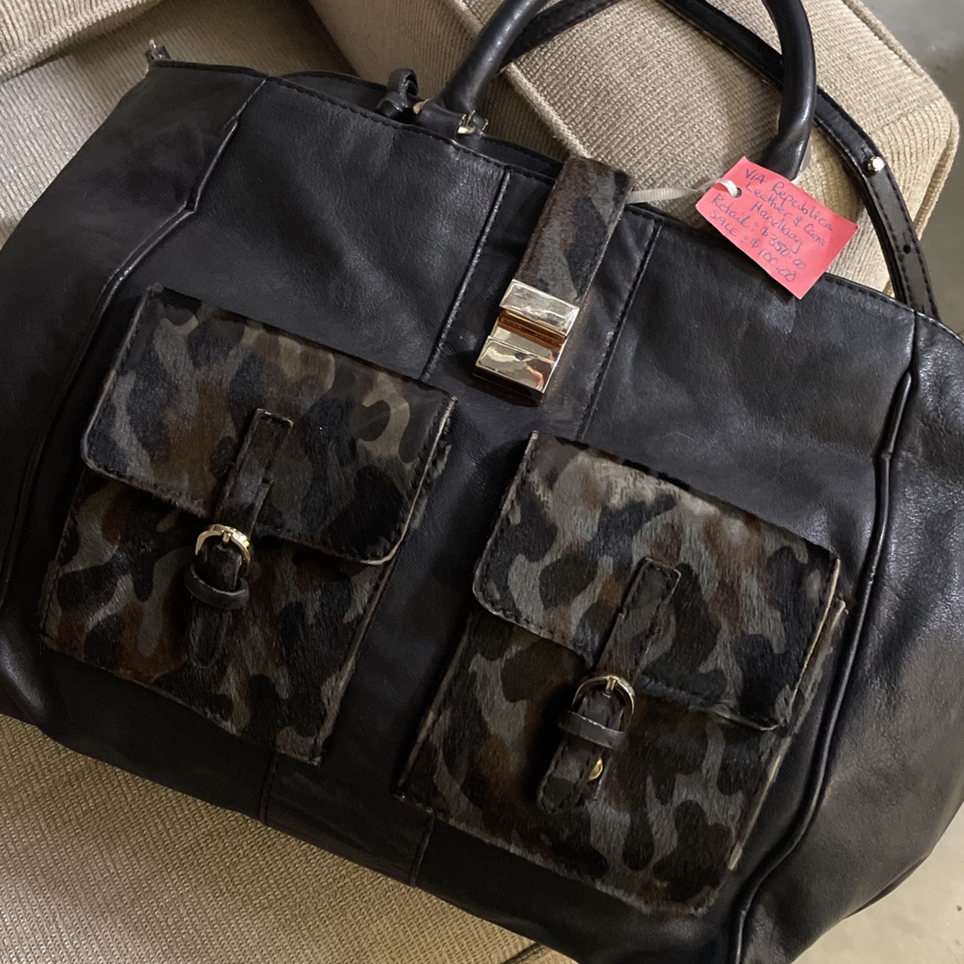 Handbag, Purse, Leather, Via Republic, Ghent, $100