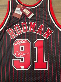 🏀 Dennis Rodman Fanatics Autographed Chicago Bulls Mitchell & Ness Jersey