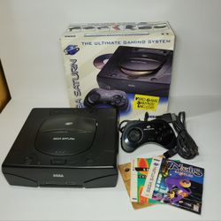 SEGA Saturn MK-80000A Boxed, 3 Demo Discs, Missing AV And Instructions.