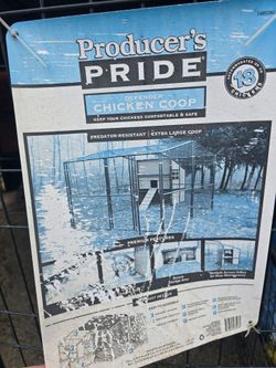 Producers pride chicken coop and attached run