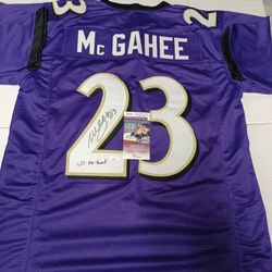 Willis McGahee Baltimore Ravens Signed Autographed Jersey Extra Inscription 