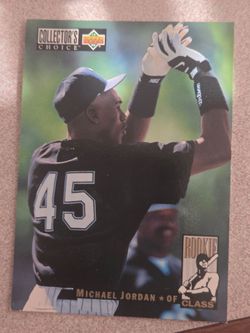 Nineteen ninety oneCollector's choice, upper deck michael jordan baseball card
