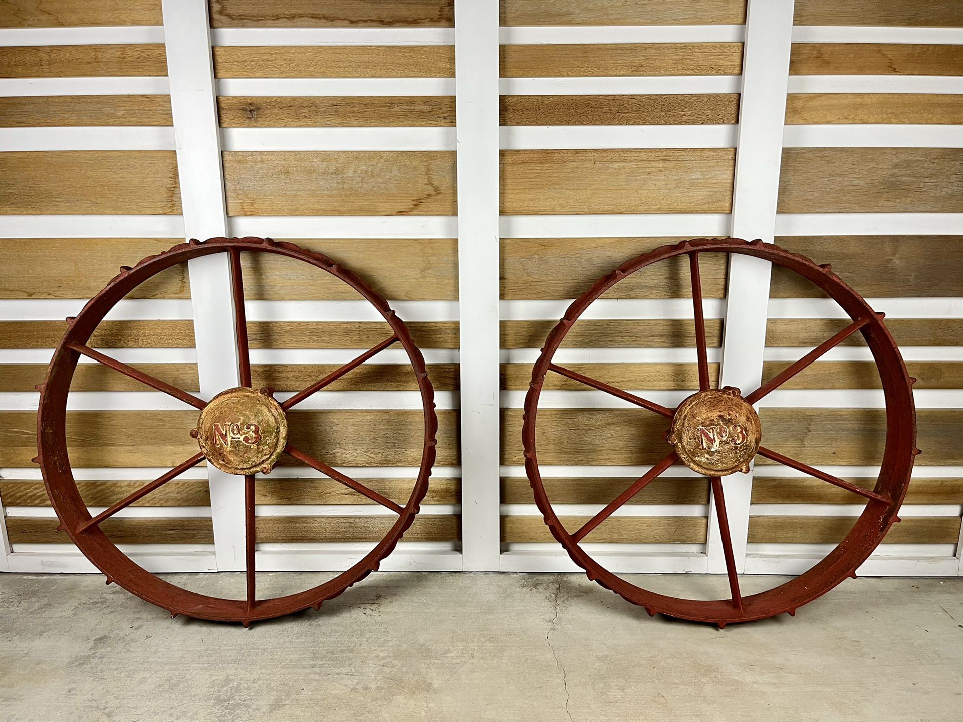 Early 1900’s Vintage John Deere No. 3 Sickle Mower Wheels