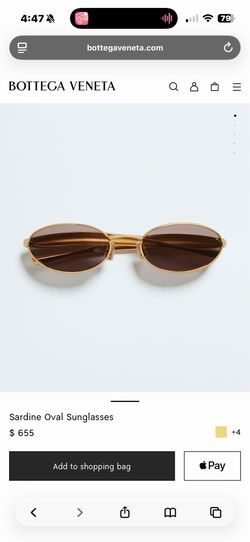 Bottega Veneta- Gold Sardine sunglasses