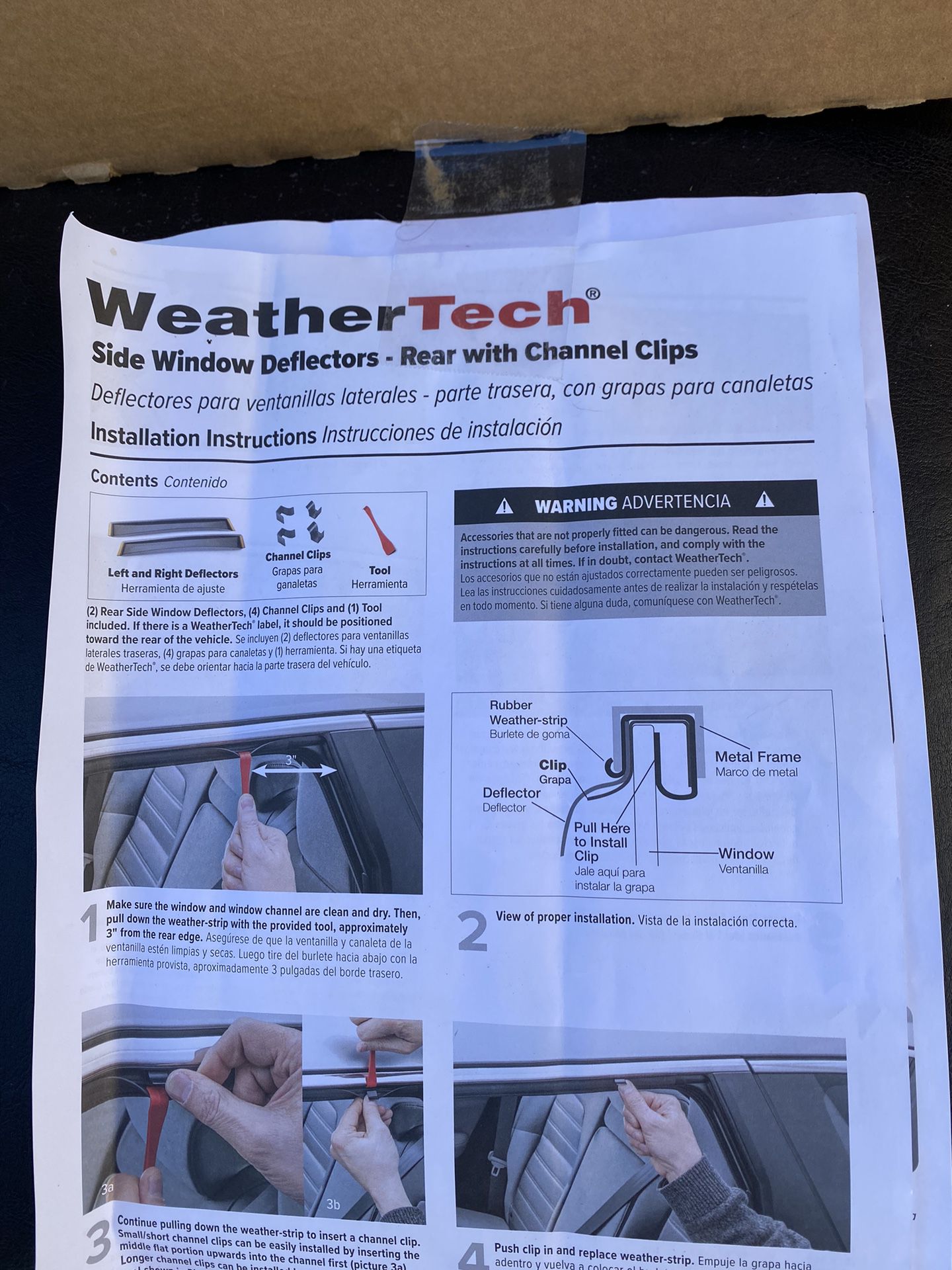 New Weather Tech Window Deflectors GMC Acadia 