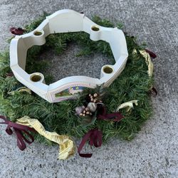 Vintage Christmas Wreath Tabletop Advent Shipping Avaialbe 