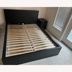 Queen bed frame and nightstand
