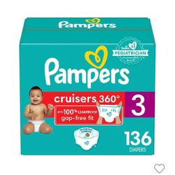 (2) Boxes Size 3 Pampers Cruisers