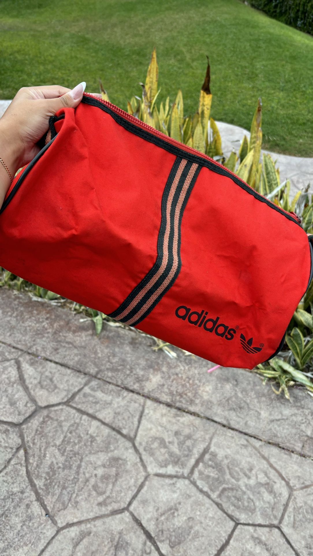 Adidas Red Duffle Bag