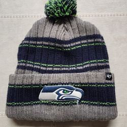 Seattle Seahawks 47 Brand Pom Knit Beanie Hat Still New No Tags