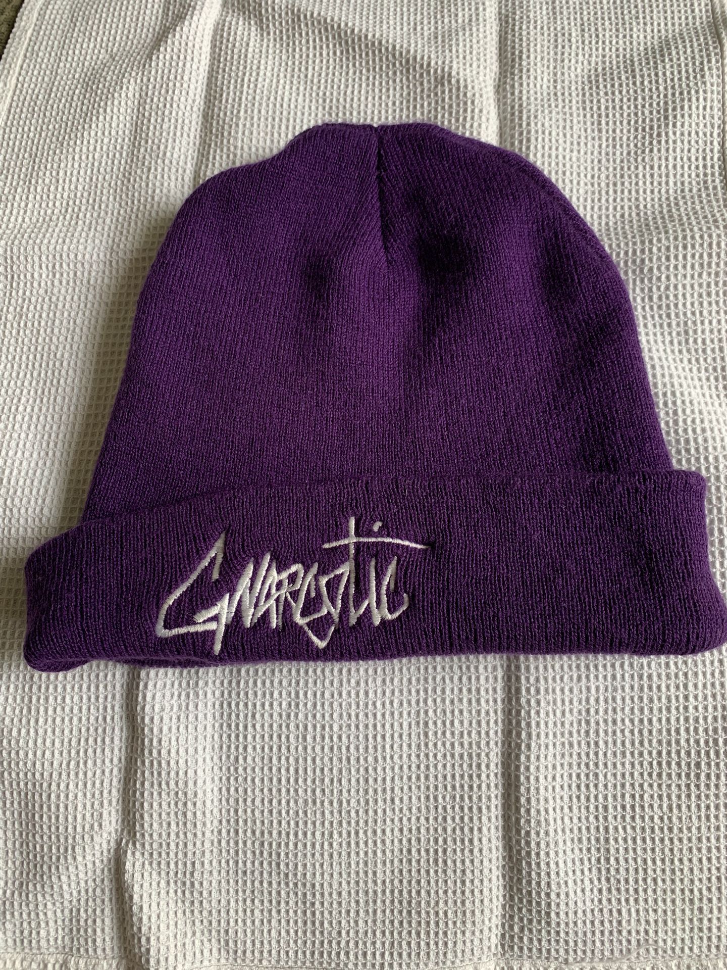Purple Gnarcotic Hat in excellent condition.