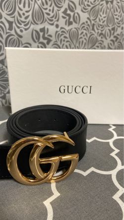Gently used GG leather belt