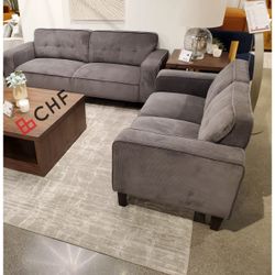 Living room sofa and loveseat set 