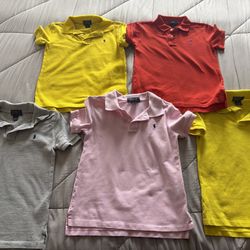 5 Polo Ralph Lauren Shirt. All $30 size 7 kids