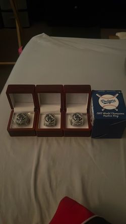 LA Dodgers 1965 World Champions Replica Rings x3