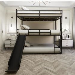 Bunk beds full all 3  /color black