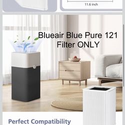 121 Replacement Filter Compatible with Blueair Blue Pure 121 Air Purifier, 2-in-1 HEPA Filters with Parti-cle and Activated Carbon Replacement Filter,