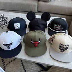 Hats for sale all snap back sizes.