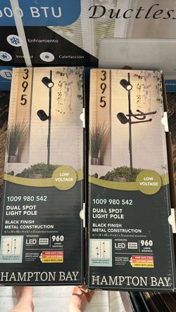 Hampton Bay Dual Spot Light Pole – Set of 2
