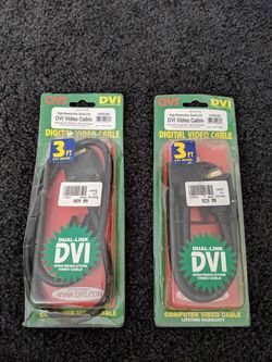 Brand New 3ft. DVI Video Cables