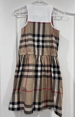Burberry girls’ sleeveless plaid dress