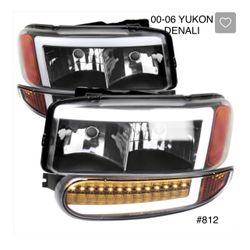 2000 to 2006 GMC Yukon Denali Sequentials Headlights (FOR THE PAIR)