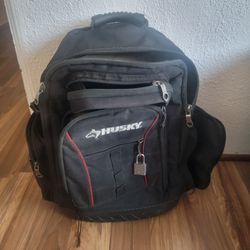 Husky 16 In. Pro Tool Backpack Pocket Heavy Duty 