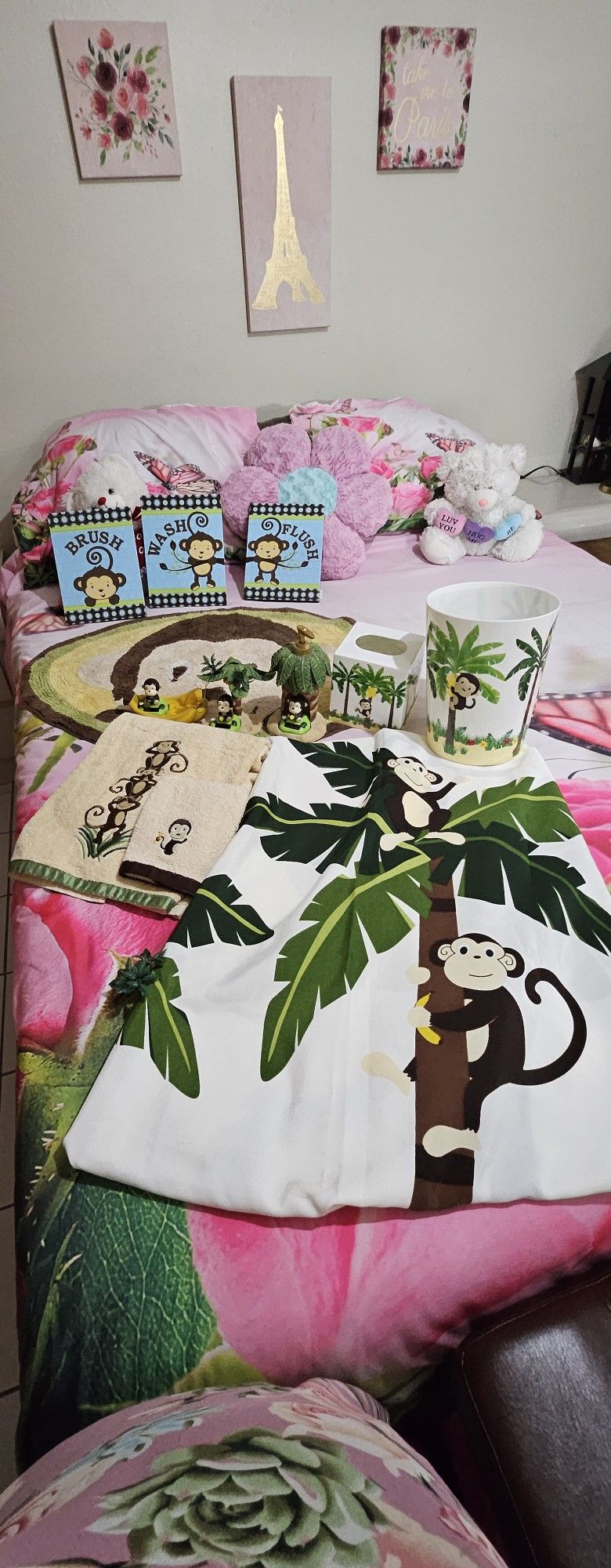 Juego Completo Para Baño De NIño De Monitos