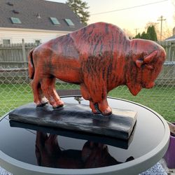 Fire, Red Buffalo Statue