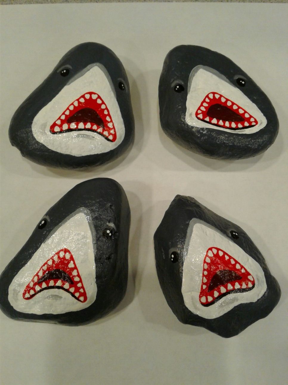 Shark painted rocks