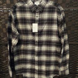 Croft & Barrow Plaid Flannel Button Down Shirt Men's XL 