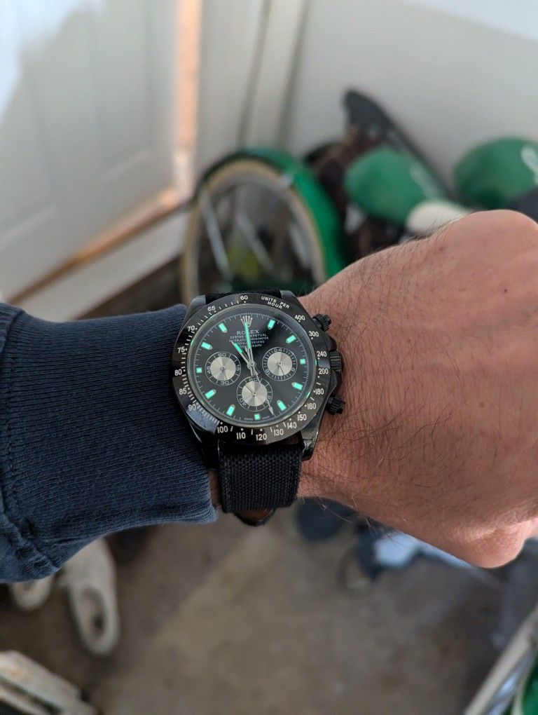 Daytona DLC Coating PVD Custom Mod Watch Chronograph