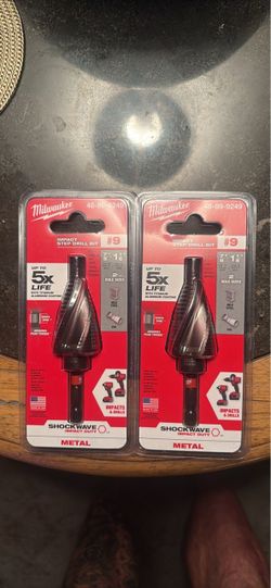 Milwaukee Shockwave Impact Step Drill Bit #9 – 2 Pack