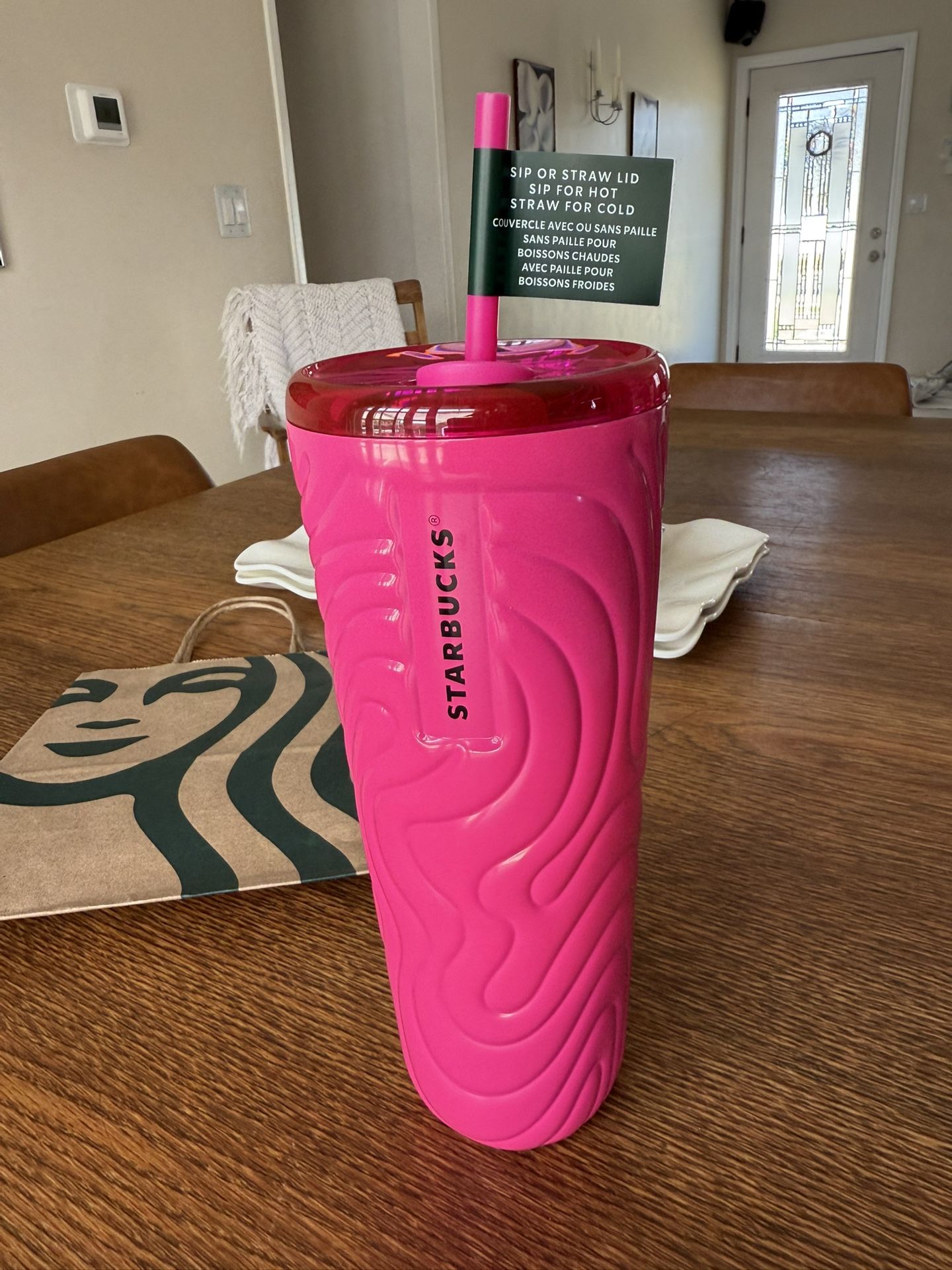 Starbucks Hot Pink Stainless Steel Venti